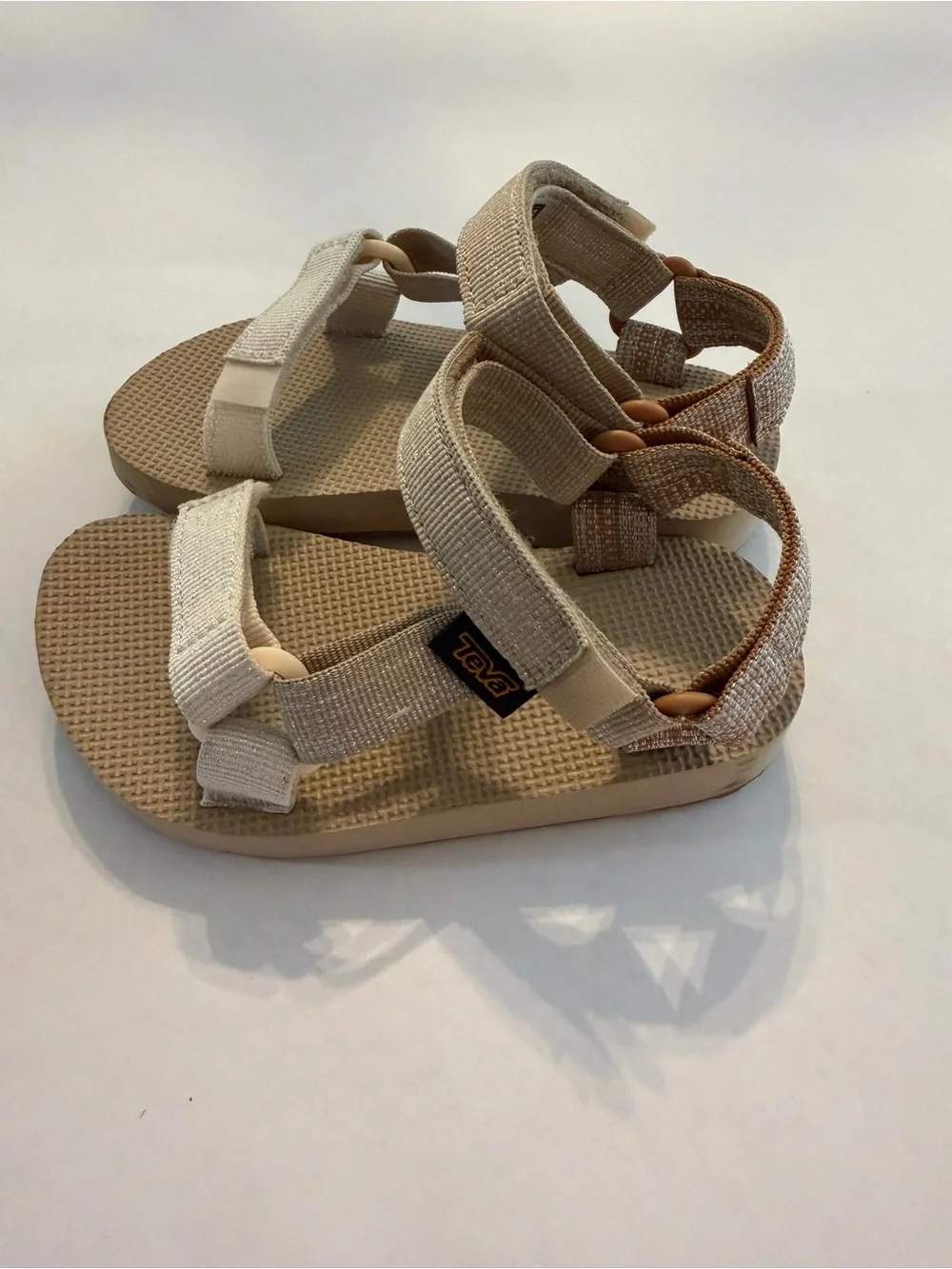 Teva Kids Neutral Beige Hook-and-Loop Sport Sandals